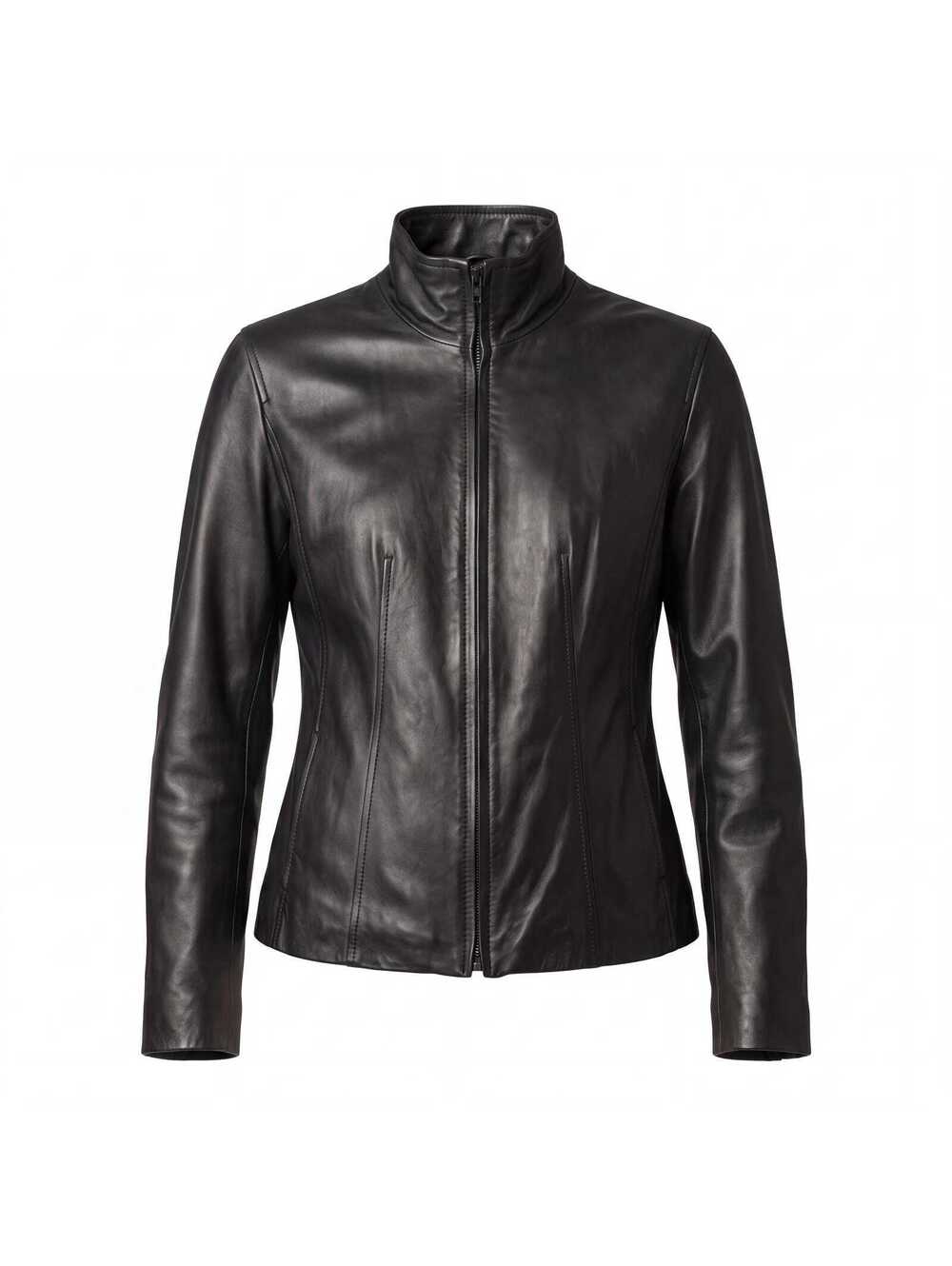 Vintage Winlit New York Leather Cafe Racer Jacket | Minimalist Moto Y2K Medium